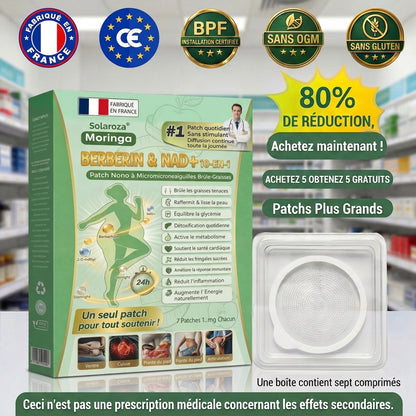 Boutique Officielle 🇫🇷 | 🌿 Patch Minceur Solaroza® 10-en-1 : Relancez le Métabolisme et Brûlez les Graisses (NAD+ & Berbérine)
