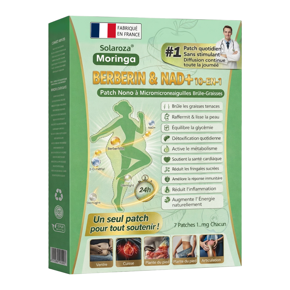 🍀Boutique Officielle🧑‍⚕️🩺Patch Minceur Solaroza® 10-en-1 : Relancez le Métabolisme et Brûlez les Graisses (NAD+ & Berbérine)