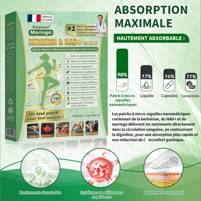 🍀Boutique Officielle🧑‍⚕️🩺Patch Minceur Solaroza® 10-en-1 : Relancez le Métabolisme et Brûlez les Graisses (NAD+ & Berbérine)